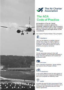 The ACA Code of Practice